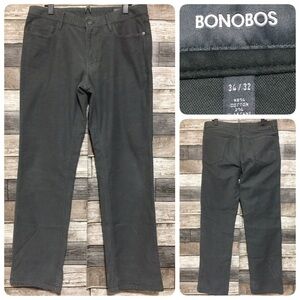 Bonobos Straight Chino Pants Men’s 34x32 Gray Stretch (Read Desc)
